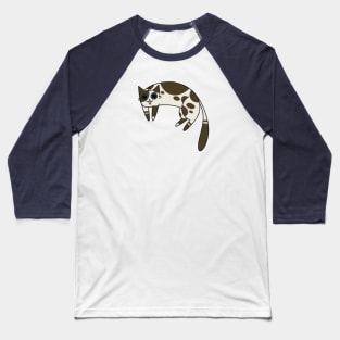 A Cute Heterochromia Tabby Cat Baseball T-Shirt